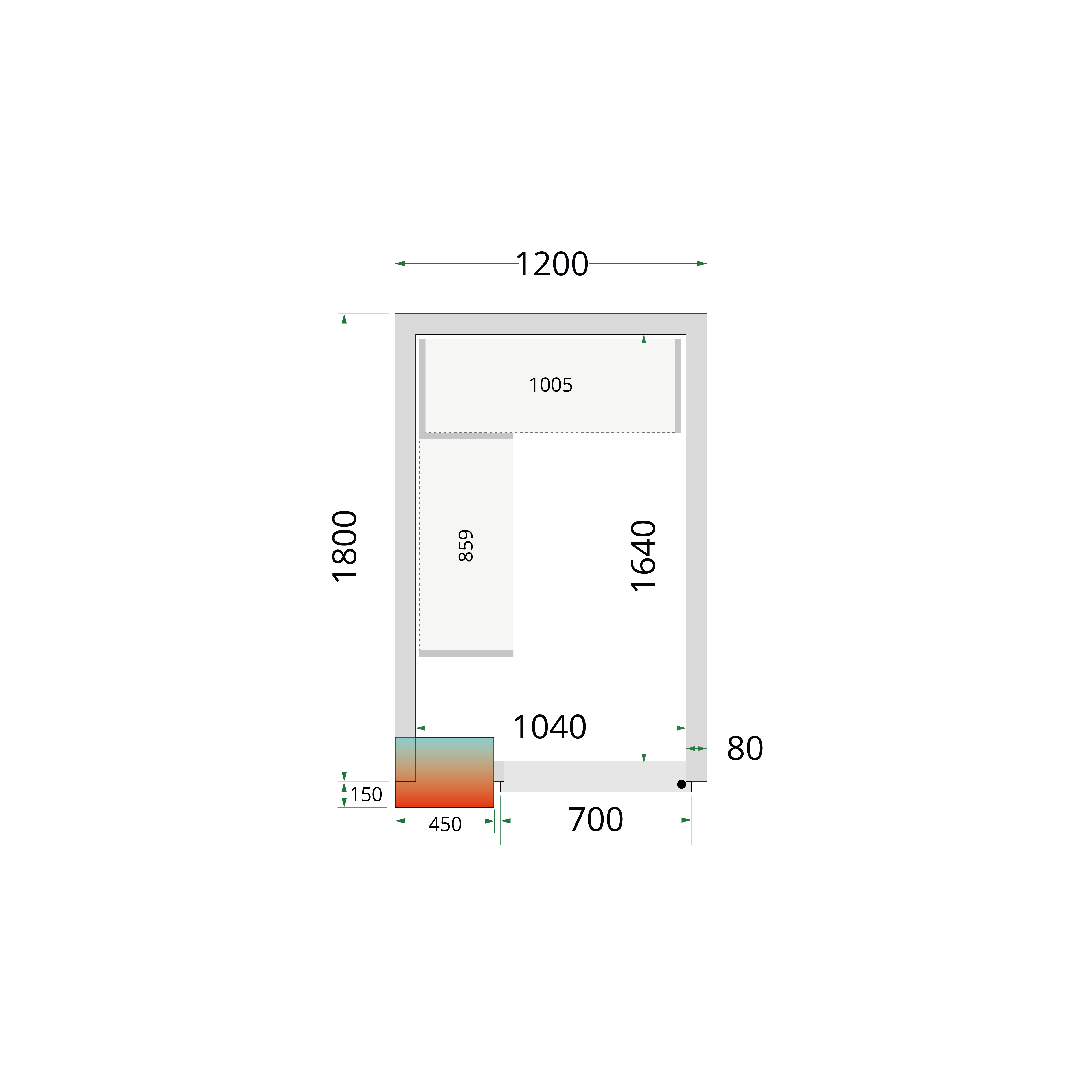 Chambre froide TEFCOLD-CRPF1218