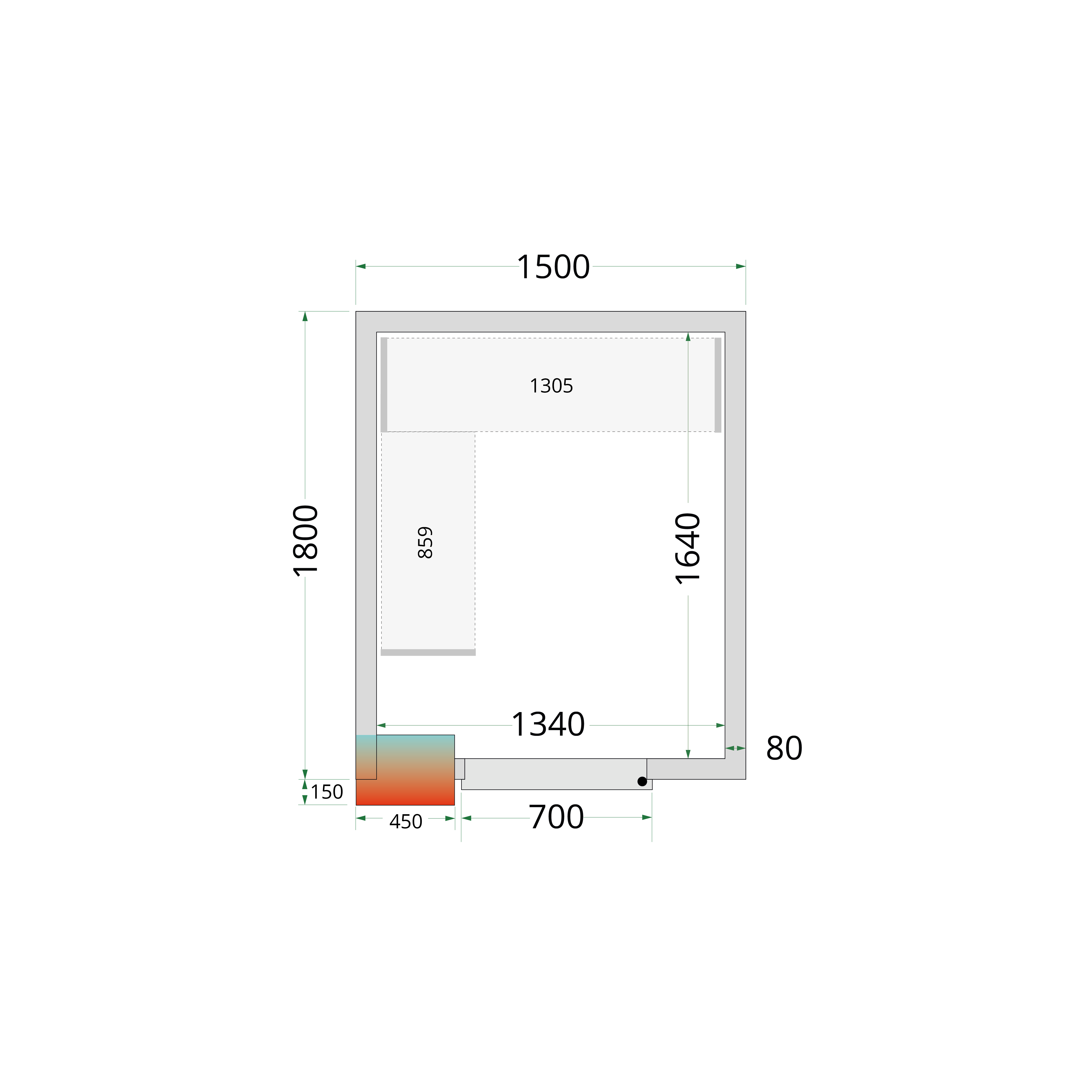 Chambre froide TEFCOLD-CRPF1518