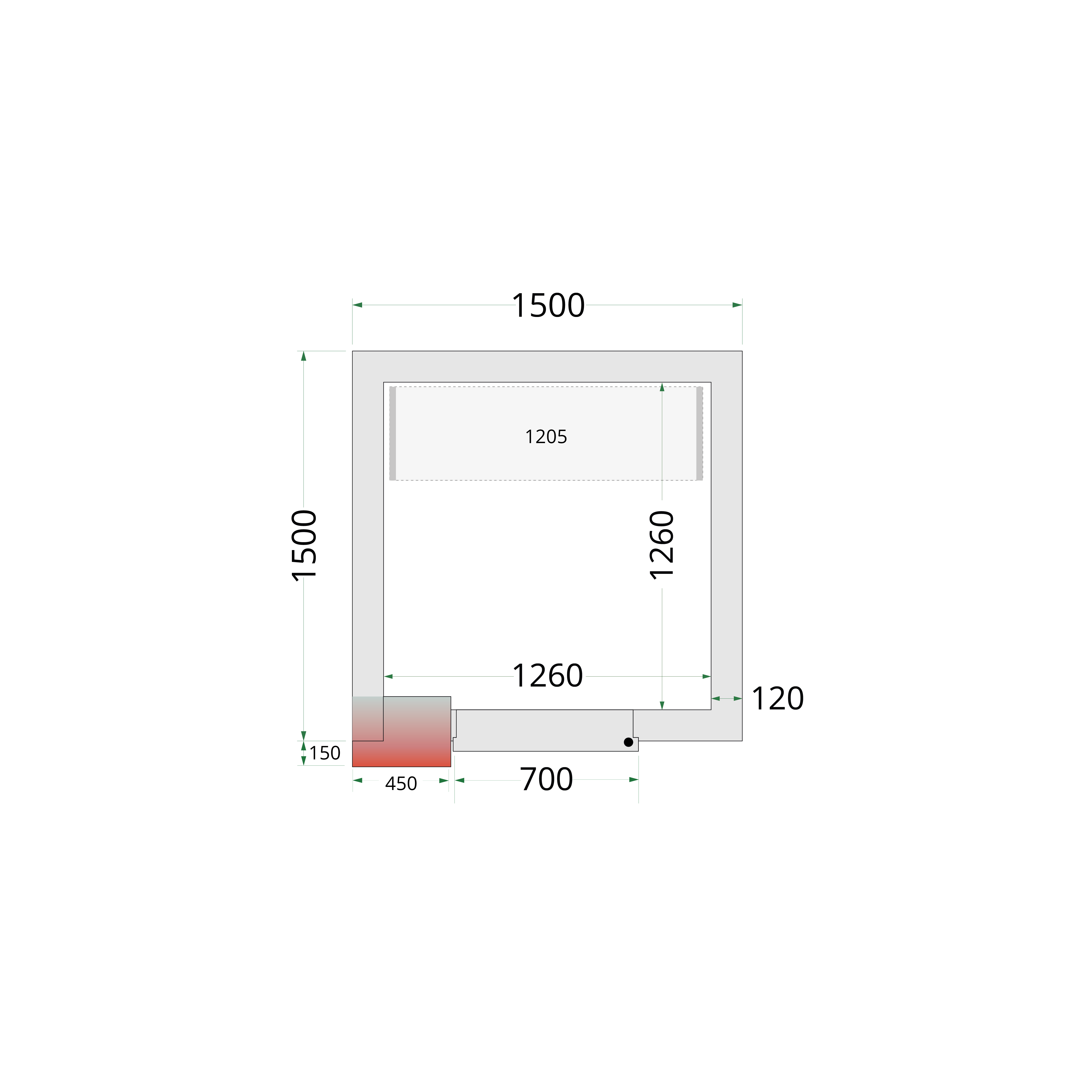 Chambre froide négative TEFCOLD-CRNF1515