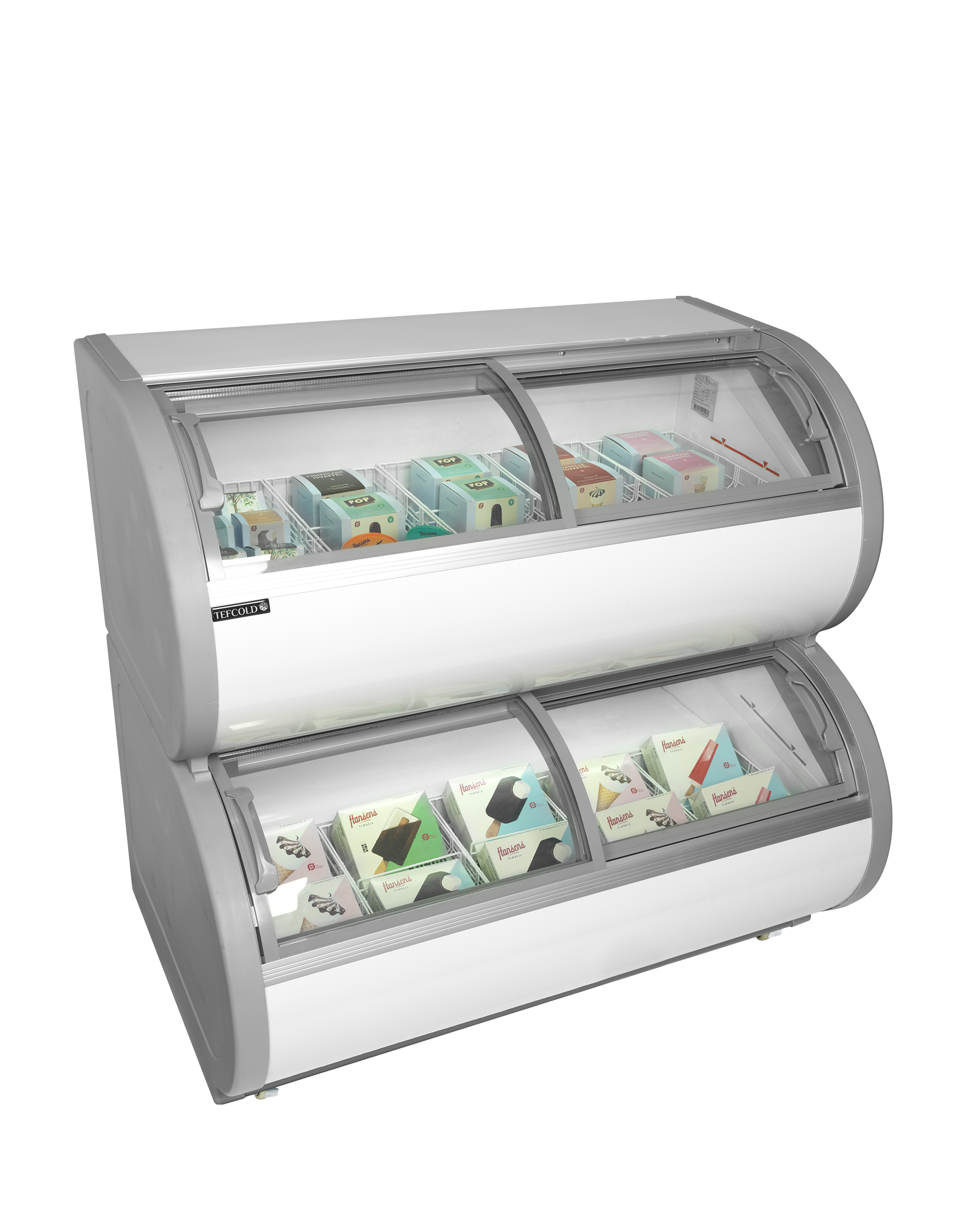 Vitrine froid négatif à deux niveaux TEFCOLD-TD500