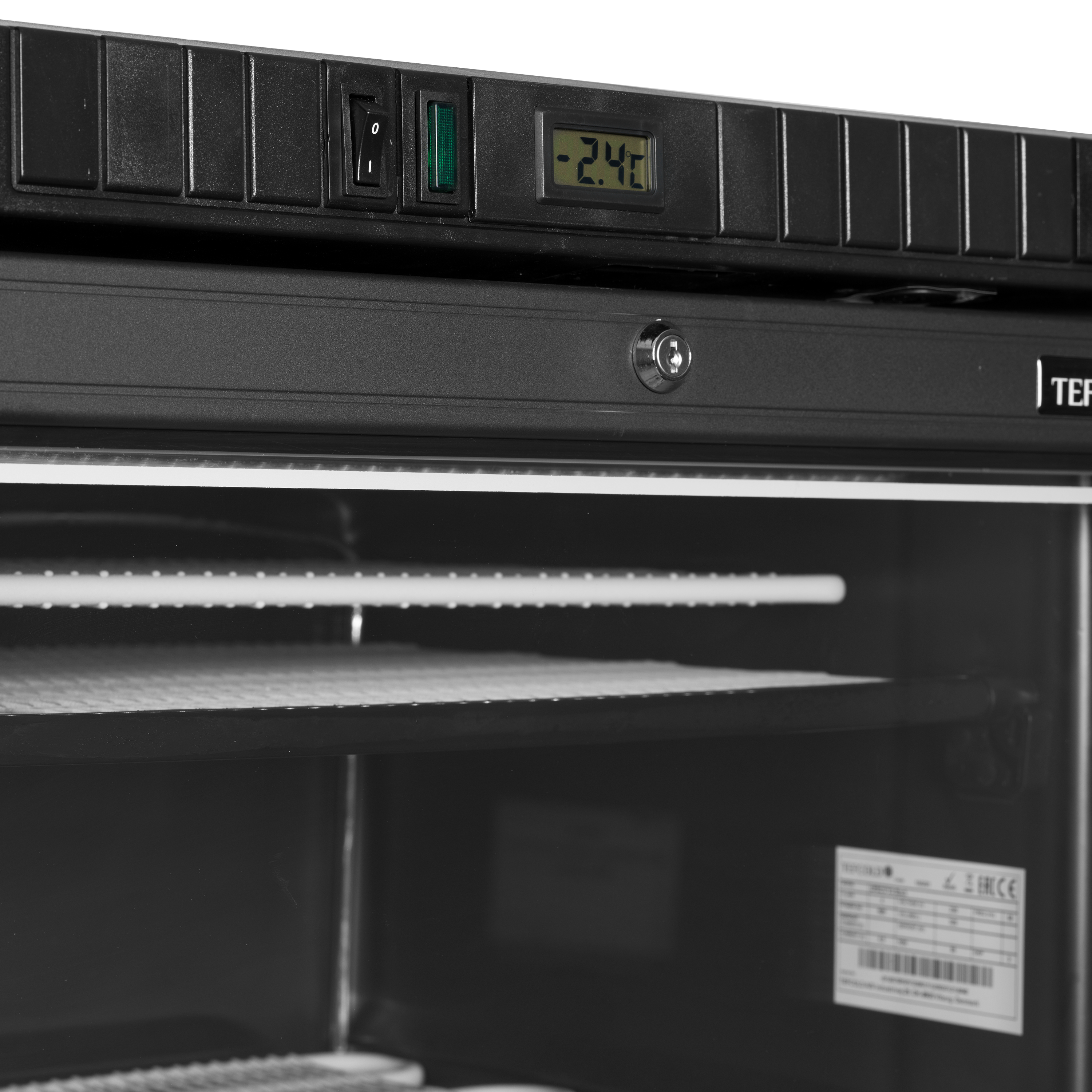 Congélateur vitré noir TEFCOLD-UFSC371G Black
