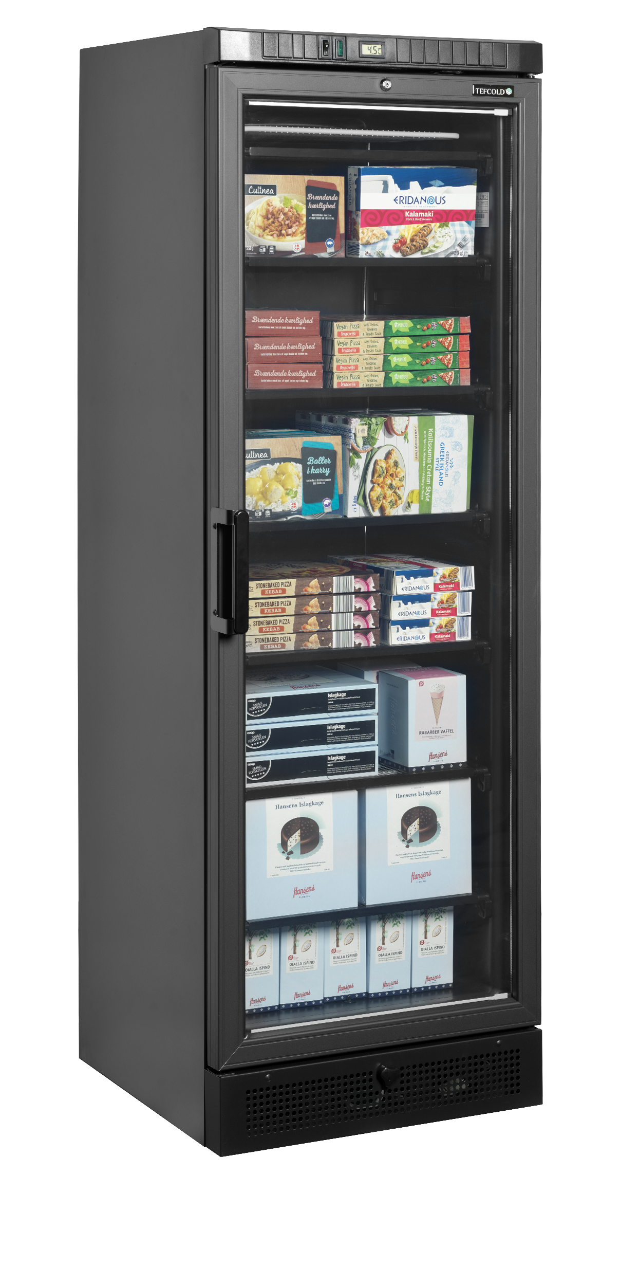 Congélateur vitré noir TEFCOLD-UFSC371G Black