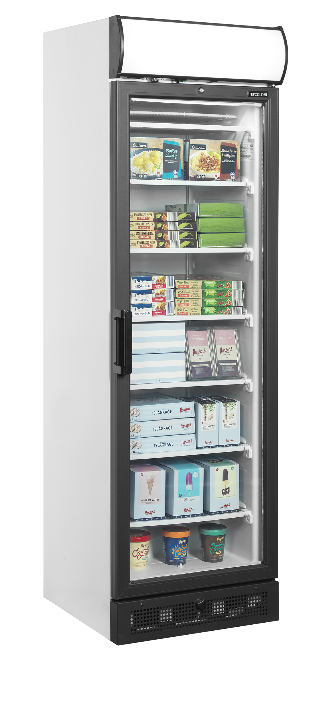 Congélateurs verticaux de vitrine TEFCOLD-UFSC371GCP