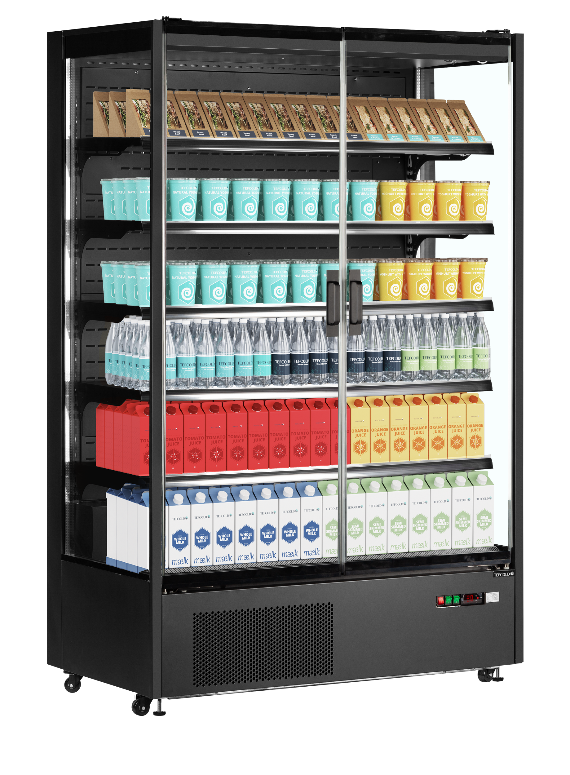 Vitrine réfrigérée pour supermarché TEFCOLD-PC1250B
