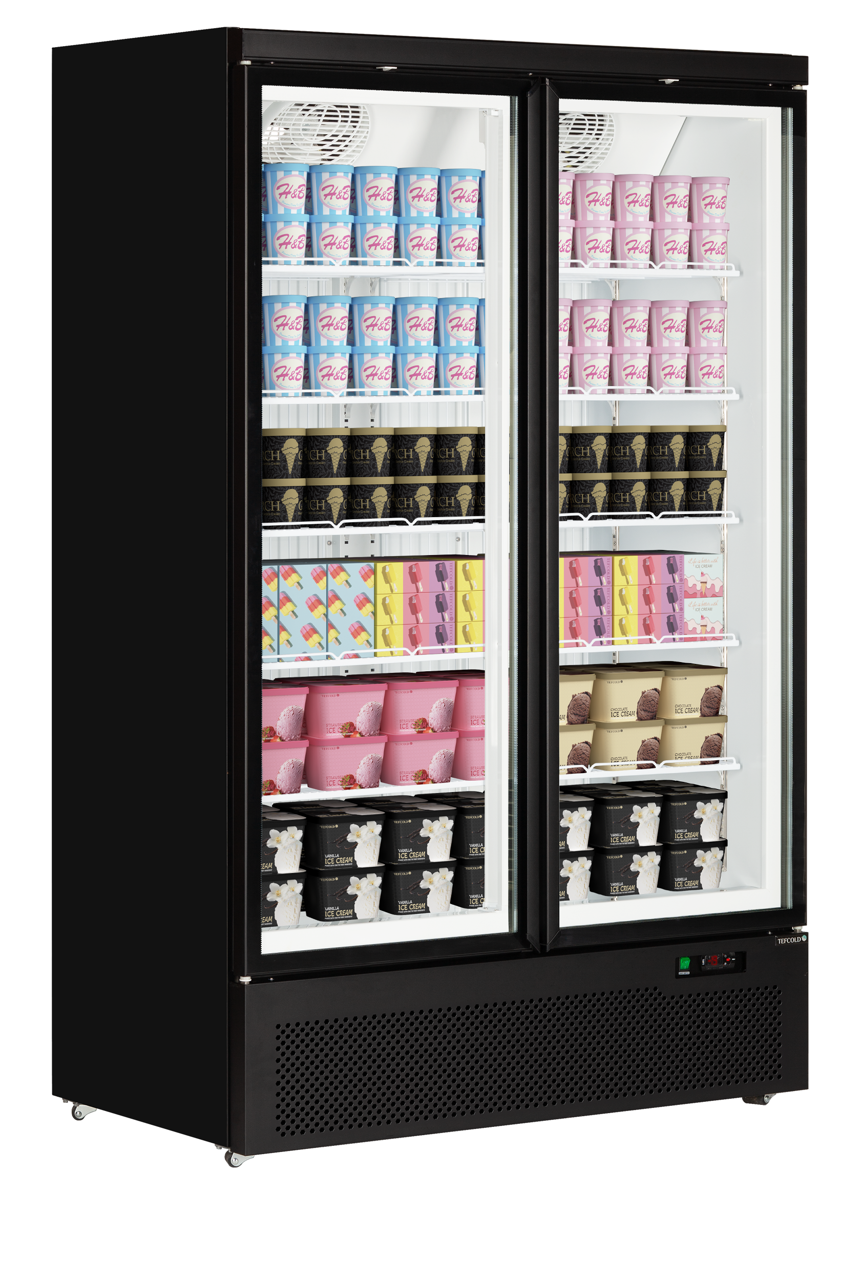 Congélateurs verticaux de vitrine TEFCOLD-Atom Maxi F2DB