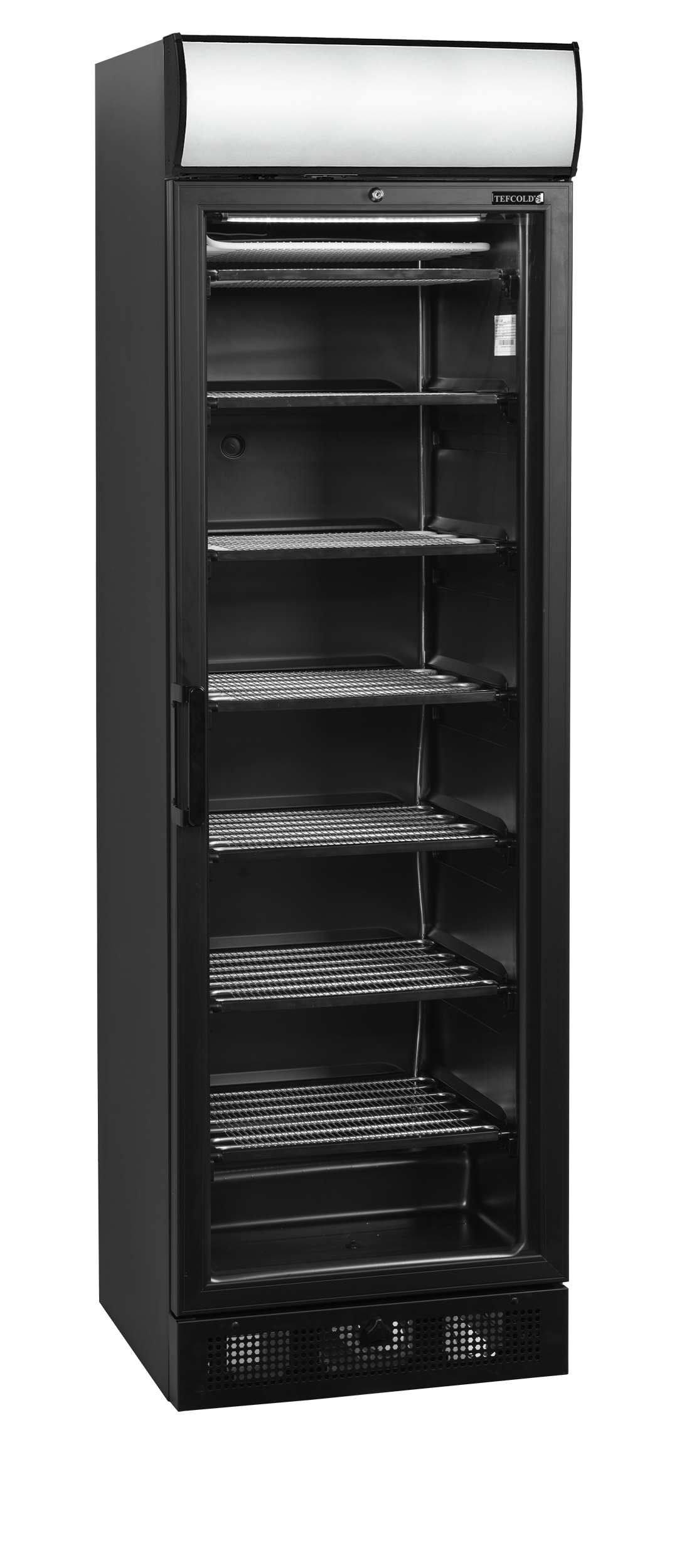 Congélateur vitré noir TEFCOLD-UFSC371GCP Black