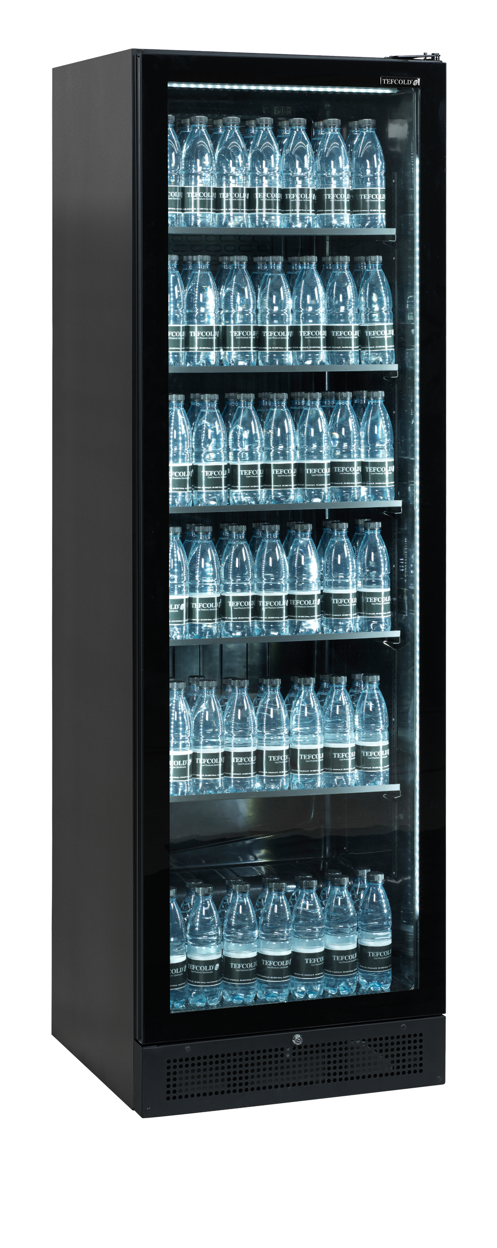 Vitrine réfrigérée noire TEFCOLD-SCU1425 FRAMELESS