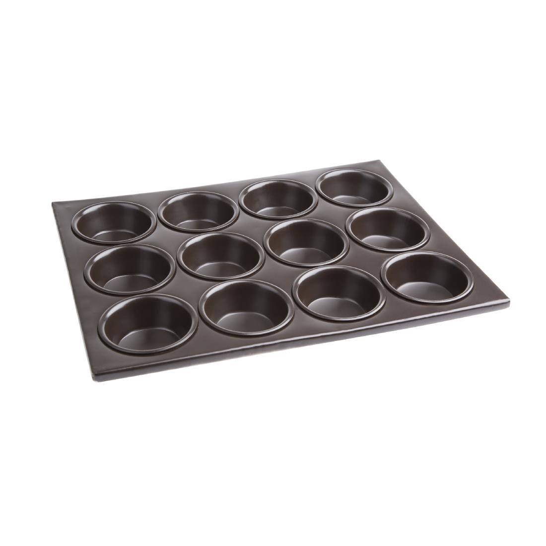 Plaque aluminium antiadhésive de 12 moules à muffins Vogue C562