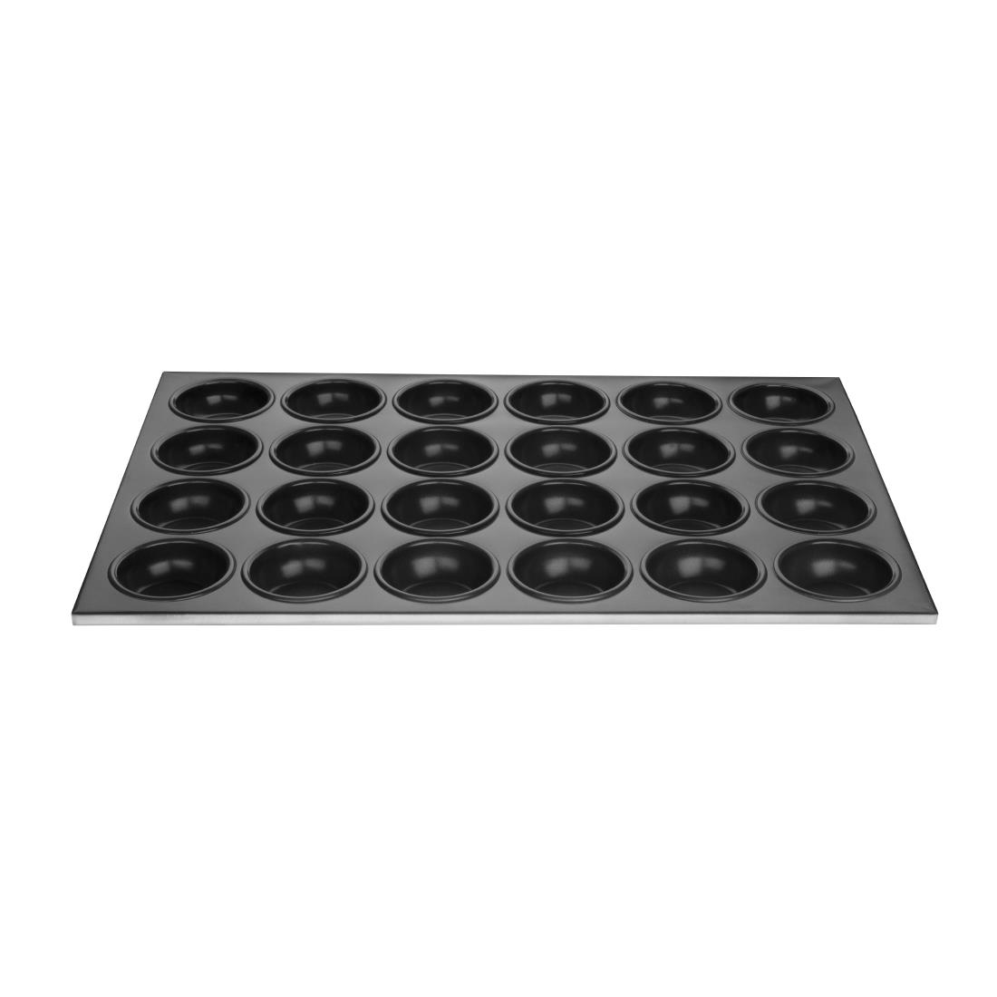 Plaque aluminium antiadhésive de 24 moules à muffins Vogue C564