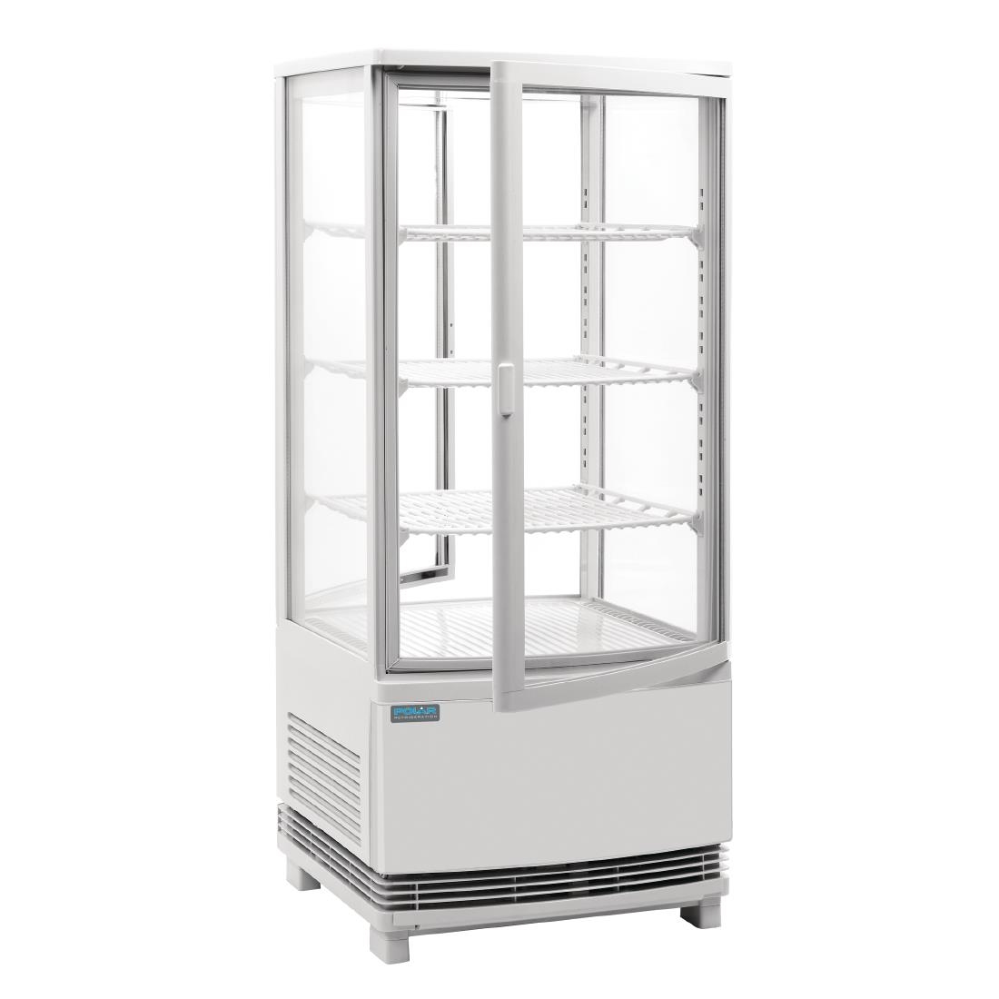 Vitrine réfrigérée portes incurvées Polar Série C 86L blanche CB507