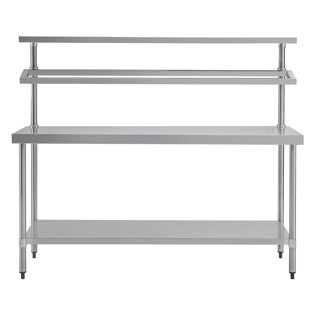 Grande table de préparation inox avec support bacs GN Vogue CB909