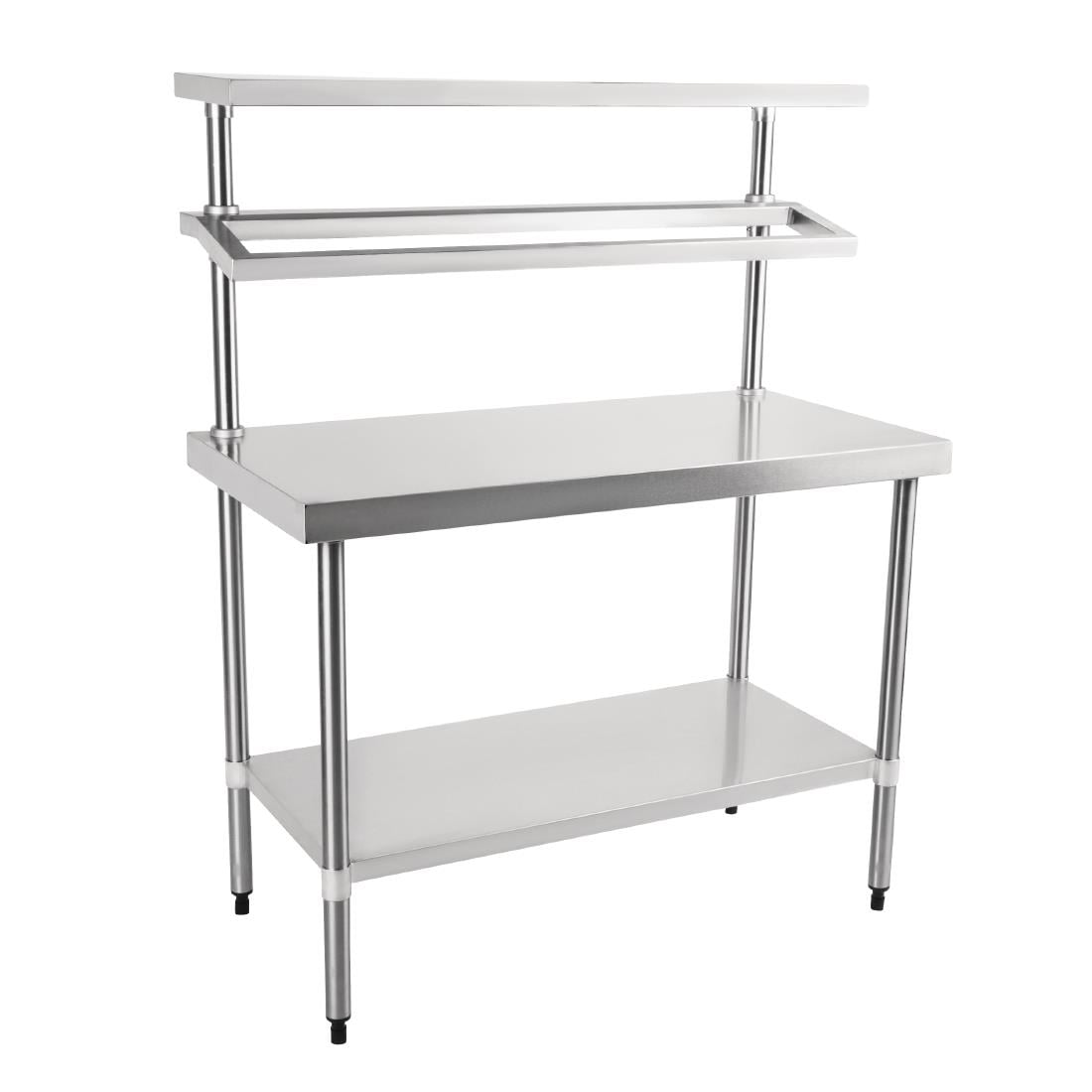 Grande table de préparation inox avec support bacs GN Vogue CB909