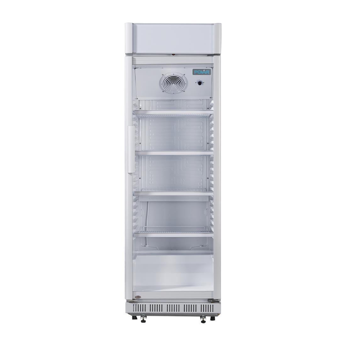 Armoire réfrigérée 1 porte vitrée avec caisson lumineux Polar Série C 346L CC064