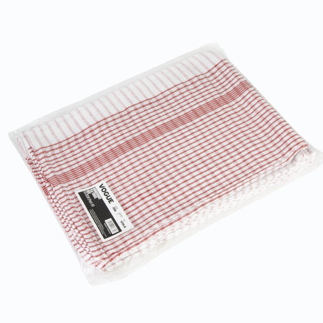 Torchons Vogue Wonderdry rouges (Lot de 10) CC595