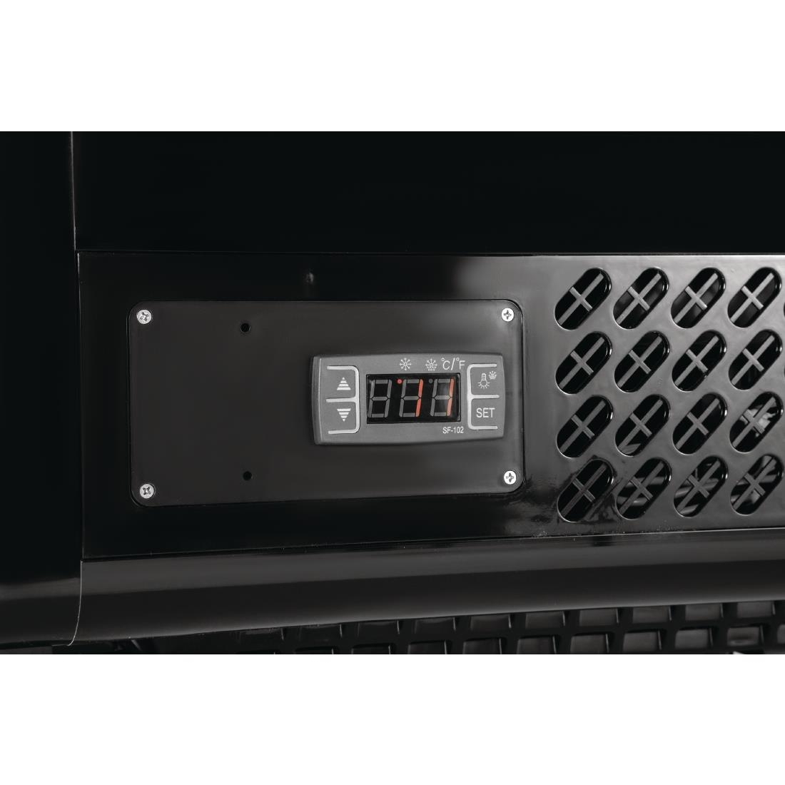 Vitrine réfrigérée de comptoir 100L Polar Série C noire CC611