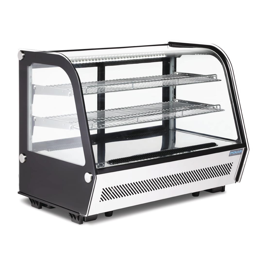 Vitrine réfrigérée de comptoir noire Polar Série G 160L CD230