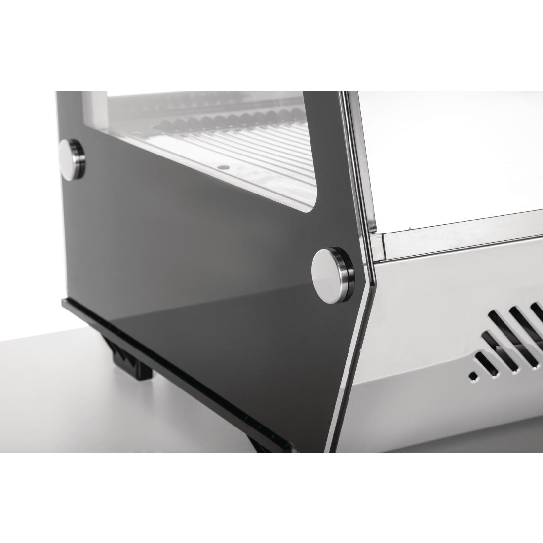 Vitrine réfrigérée de comptoir noire Polar Série G 160L CD230