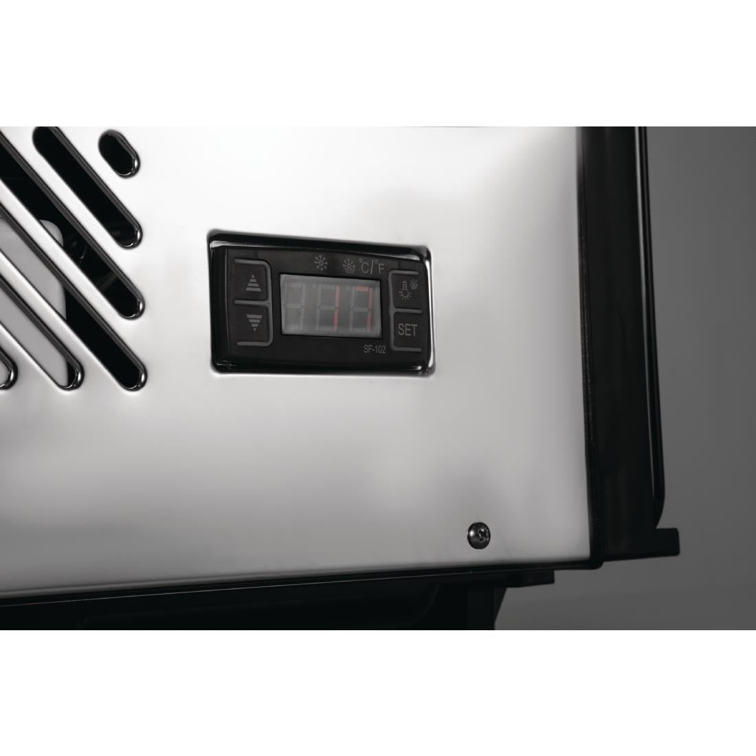 Vitrine réfrigérée de comptoir noire Polar Série G 160L CD230