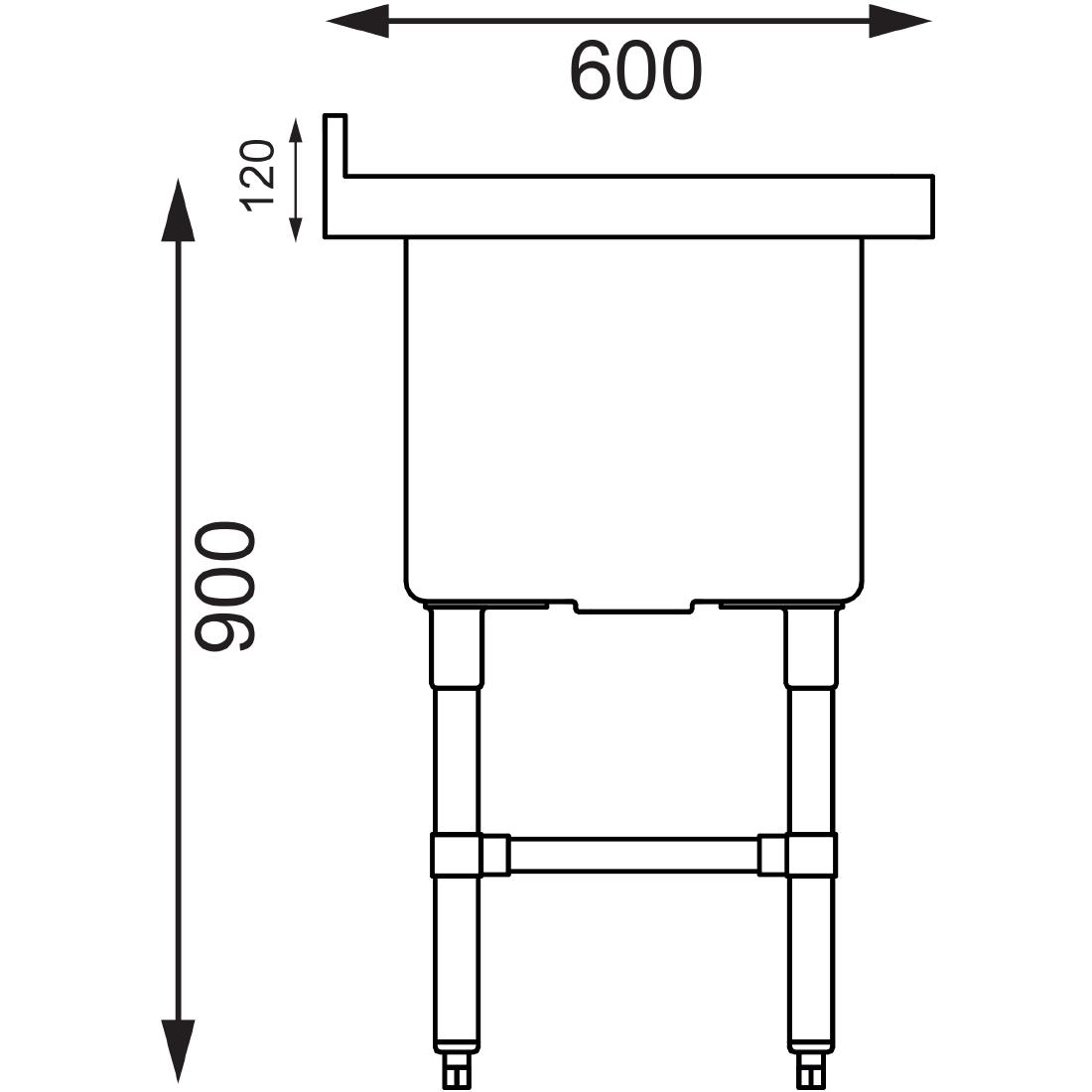 Double évier profond Vogue 1410 x 600mm CF406