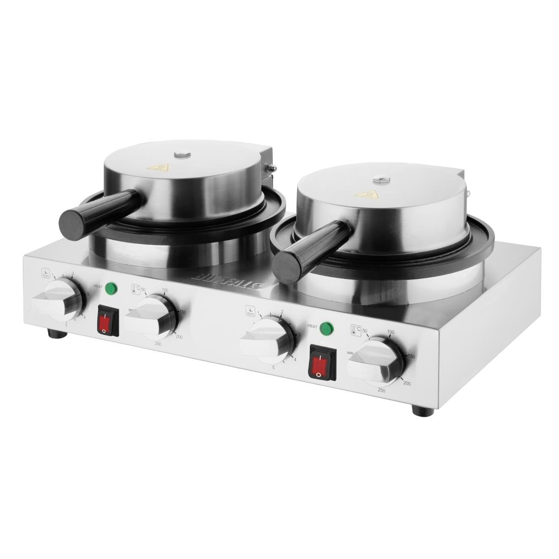 Gaufrier belge rond double Buffalo CJ533