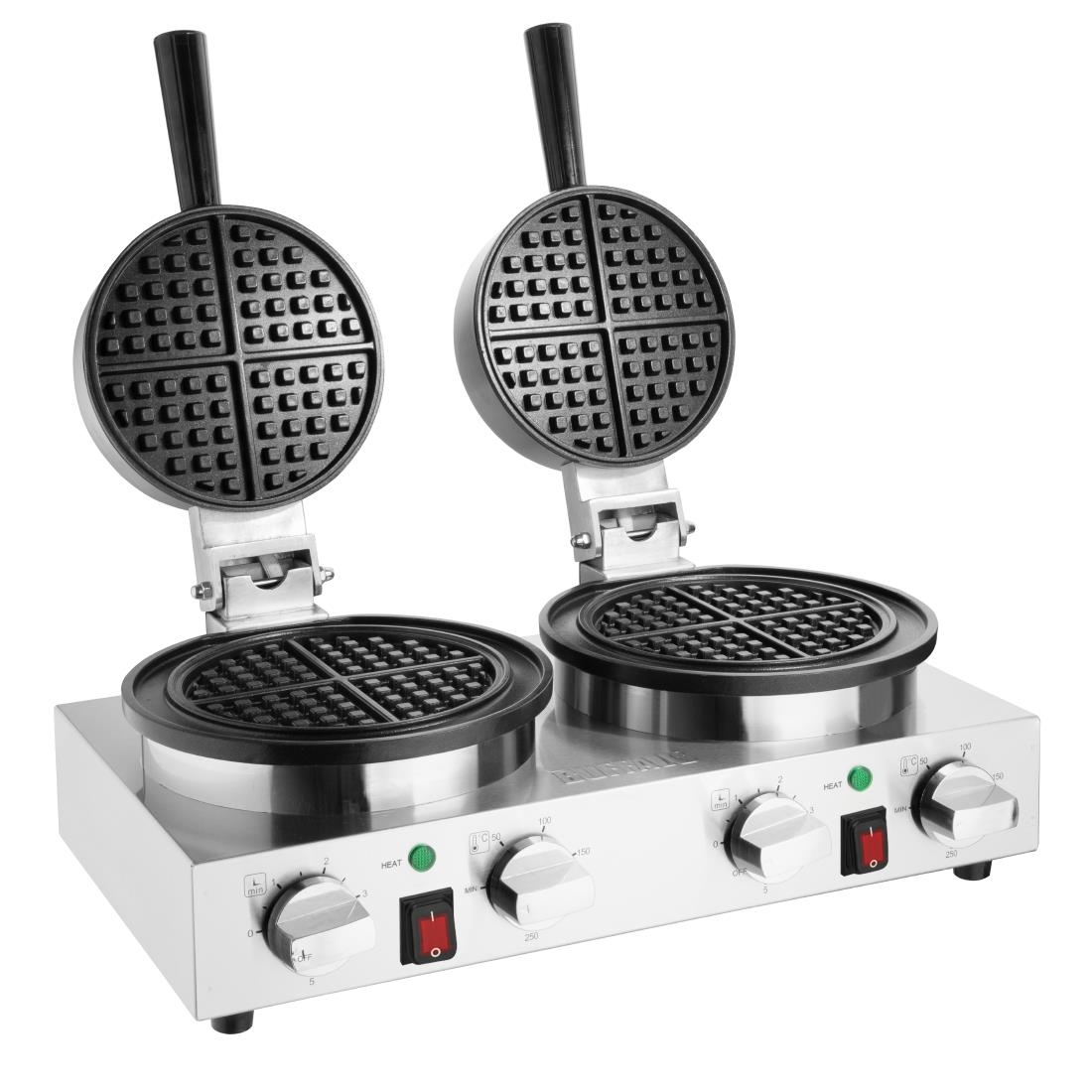 Gaufrier belge rond double Buffalo CJ533