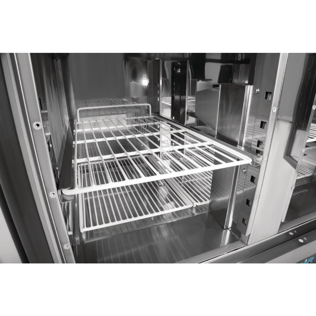 Table réfrigérée positive plan de travail en marbre Polar Série G 3 portes 368L CL109