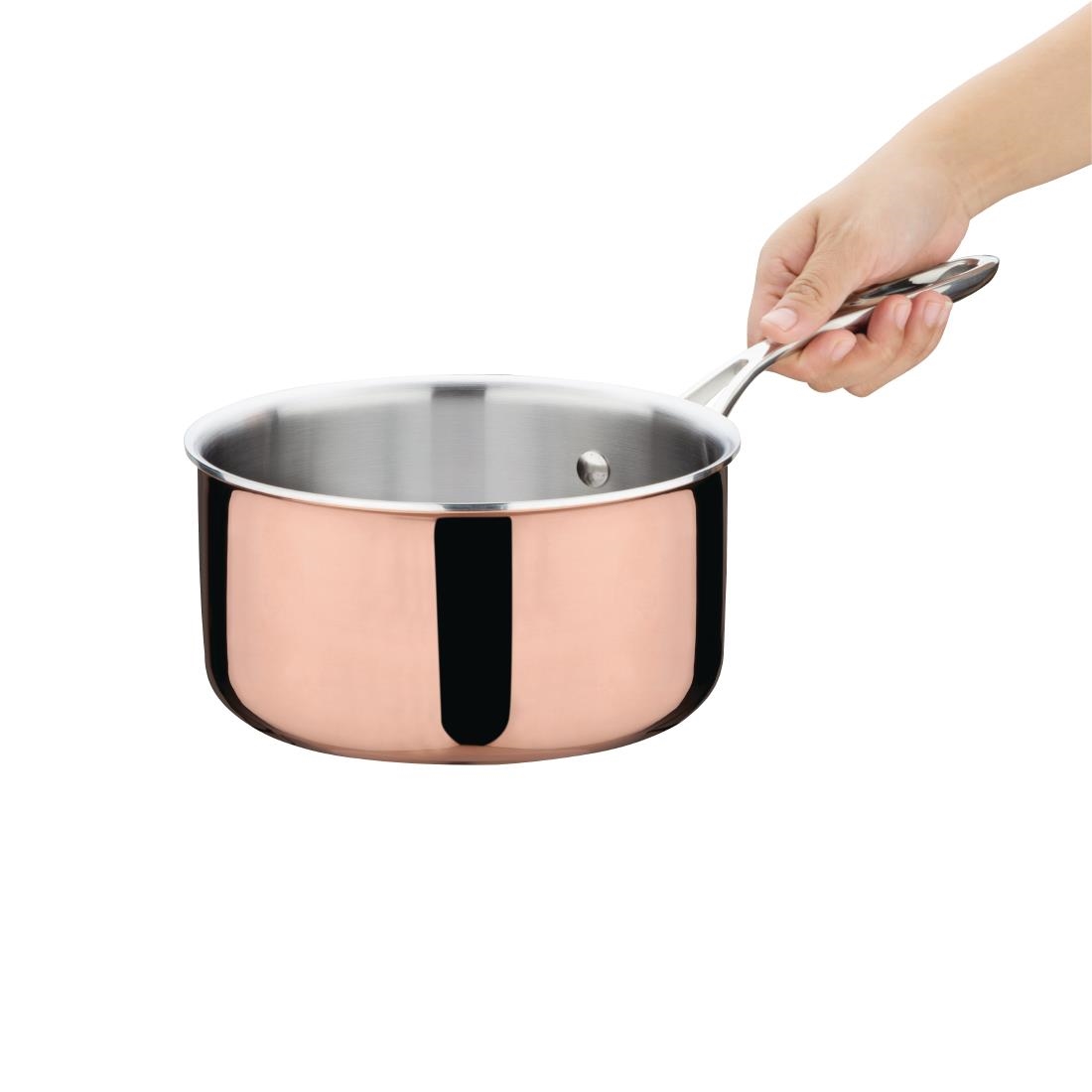 Casserole en cuivre 3 couches induction Vogue 180mm CM675