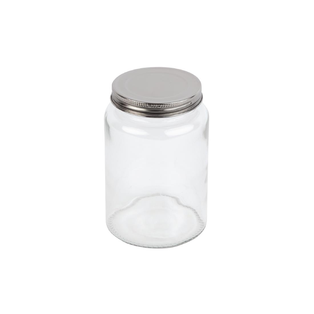 Bocaux à conserves en verre avec couvercle à visser Vogue 550ml (lot de 6) CP083