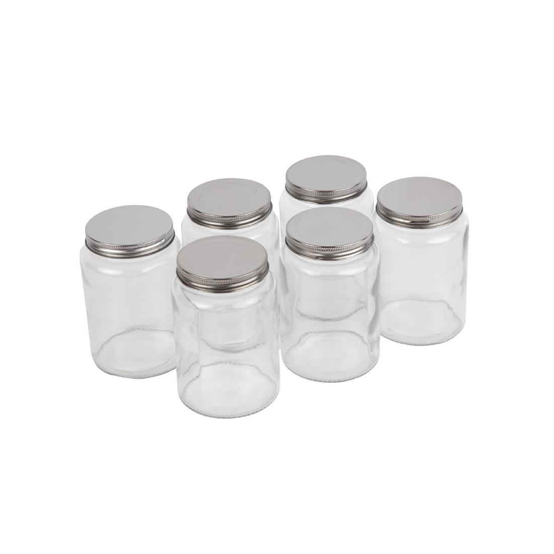 Bocaux à conserves en verre avec couvercle à visser Vogue 550ml (lot de 6) CP083