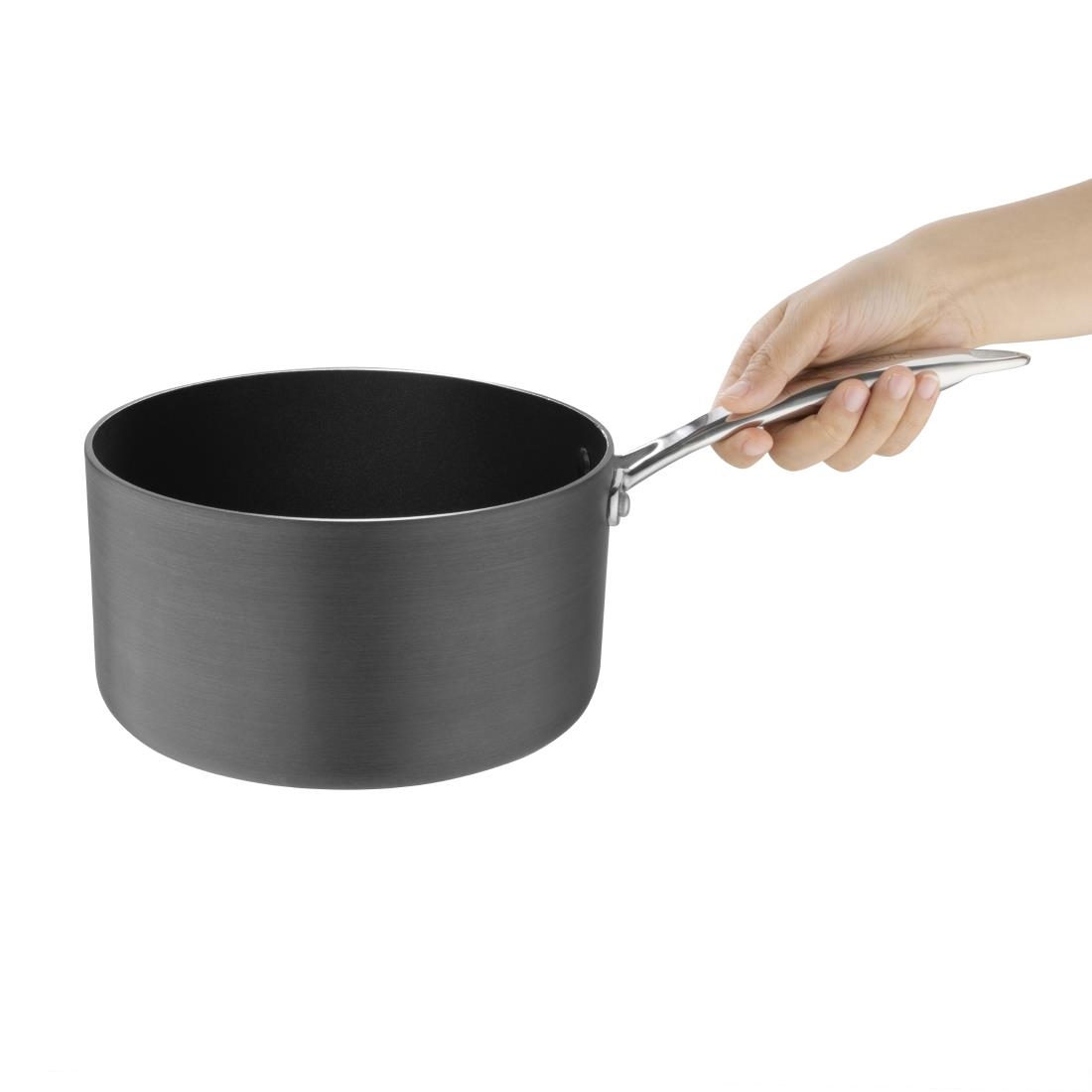 Casserole antiadhésive en aluminium anodisé Vogue 200mm CP763