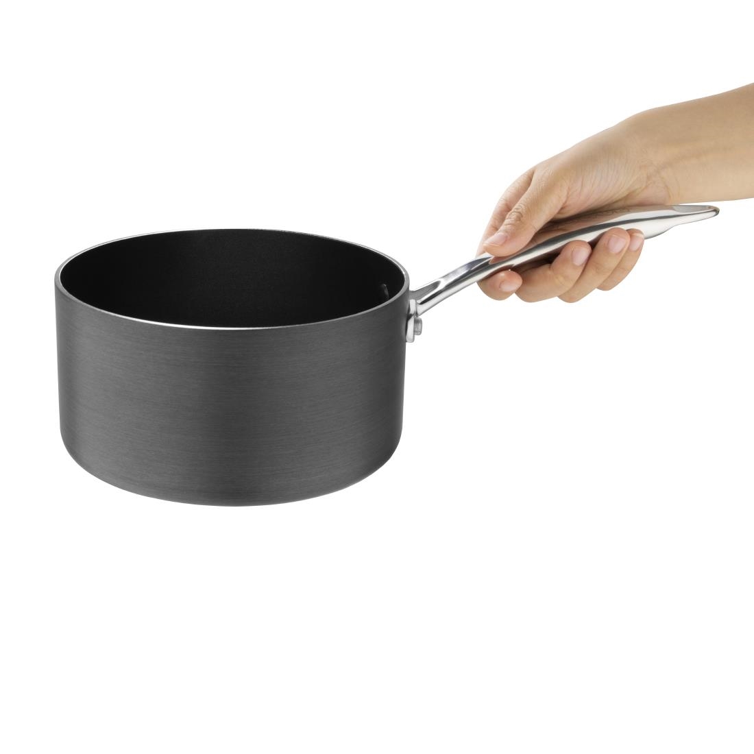 Casserole antiadhésive en aluminium anodisé Vogue 180mm CP764