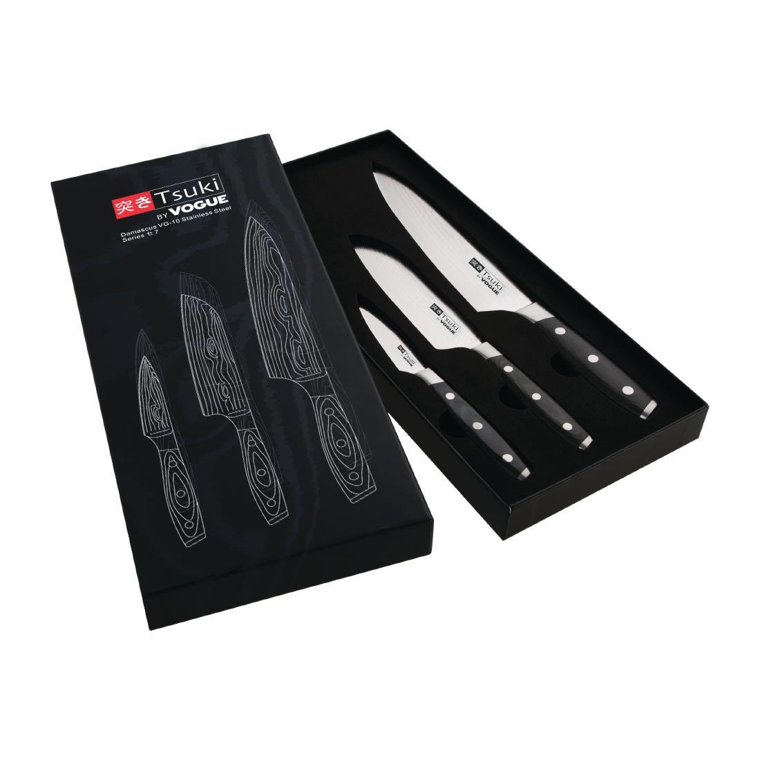 Coffret cadeau 3 couteaux Vogue Tsuki Series 7 CR403