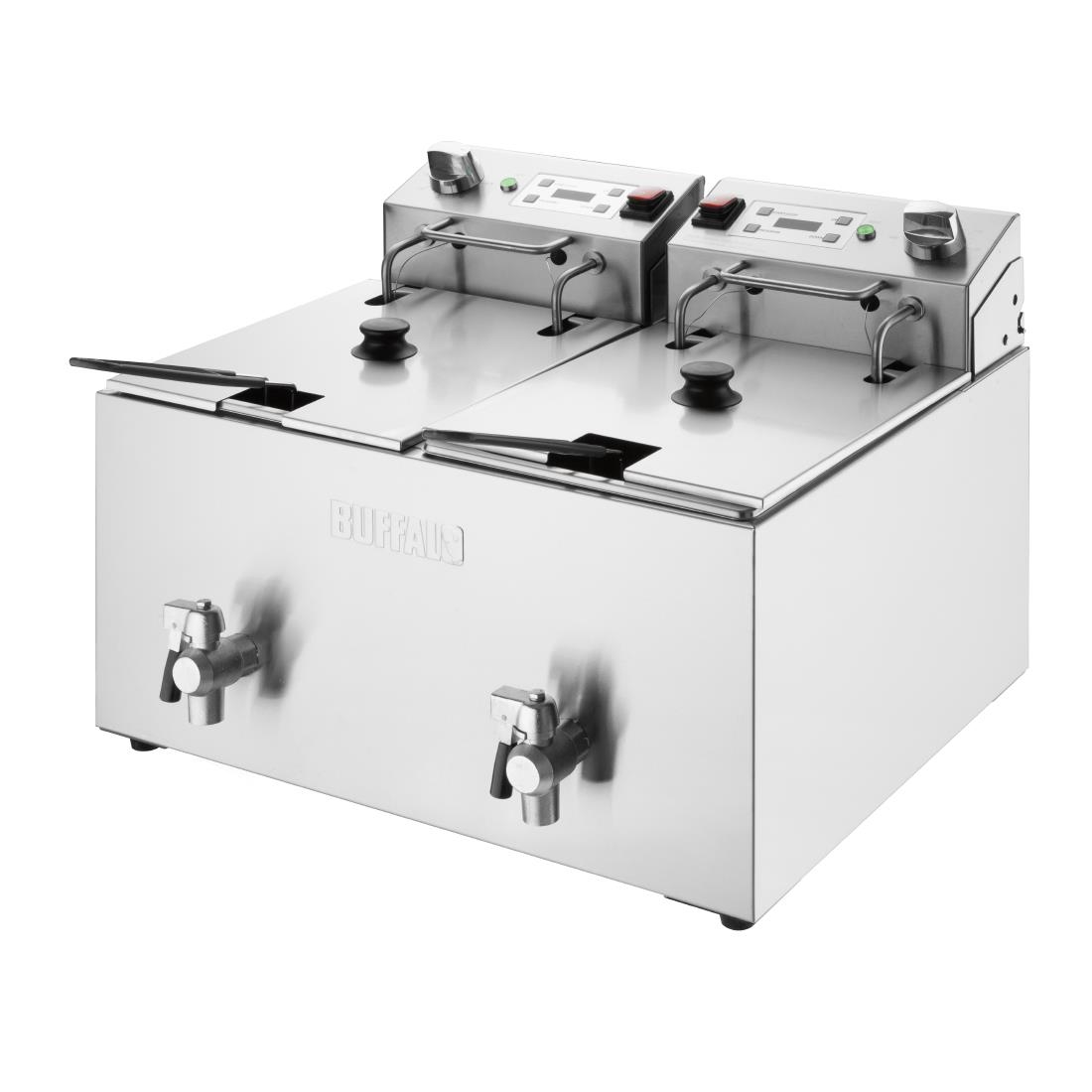 Friteuse électrique double avec minuterie Buffalo 2x8L CU621