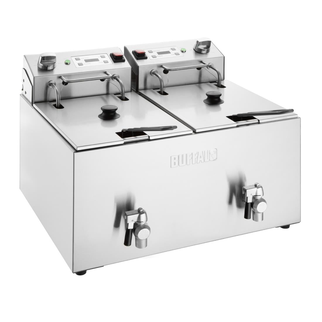Friteuse électrique double avec minuterie Buffalo 2x8L CU621