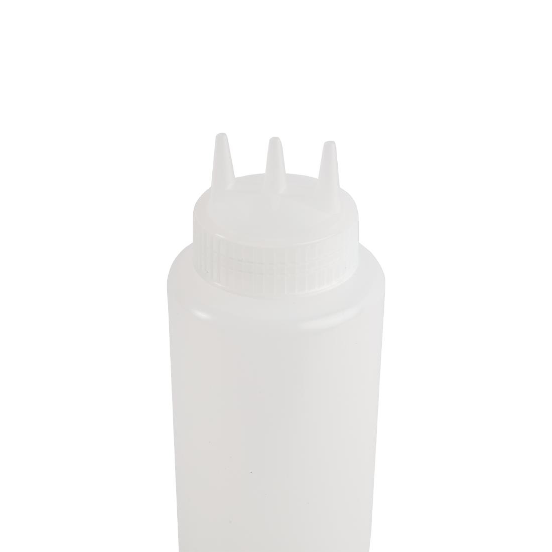 Bouteille souple transparente 3 embouts Vogue 908ml CW726