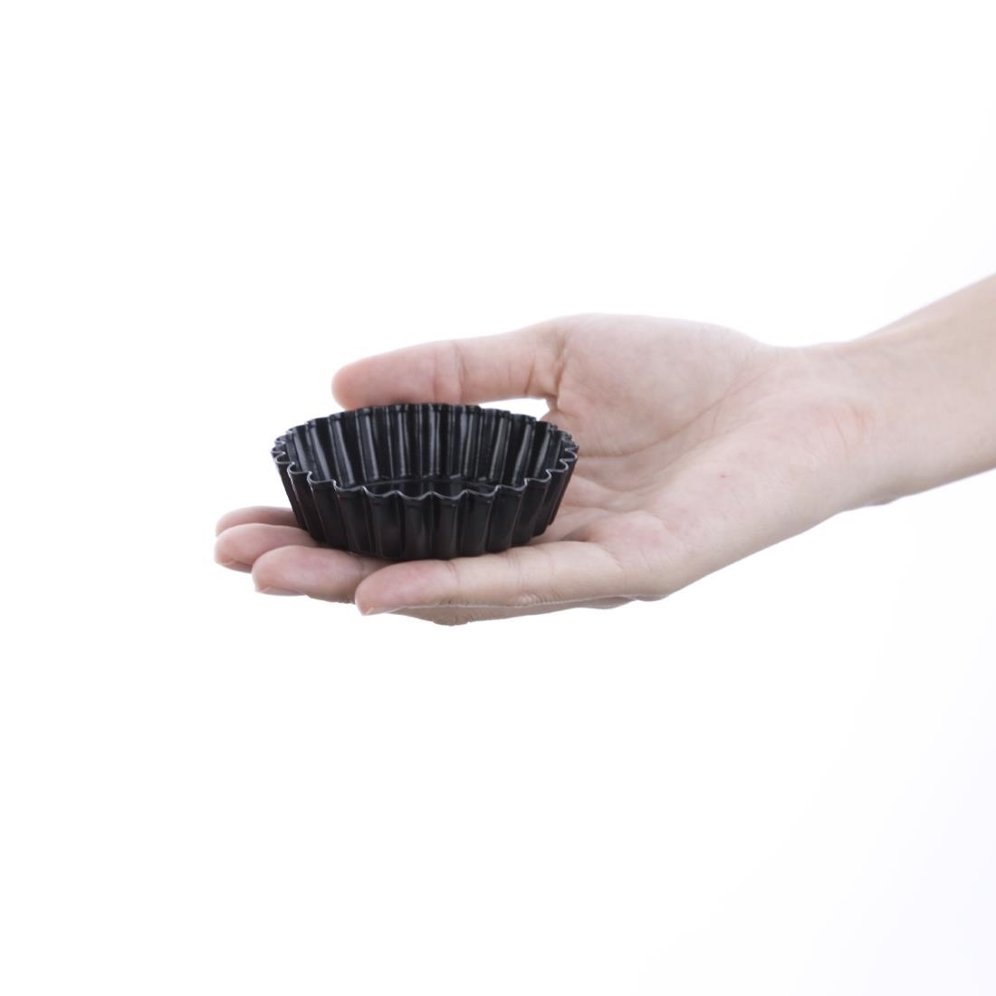 Moule à tartelette cannelé antiadhésif avec fond amovible Vogue 8 cm (x3) CW990