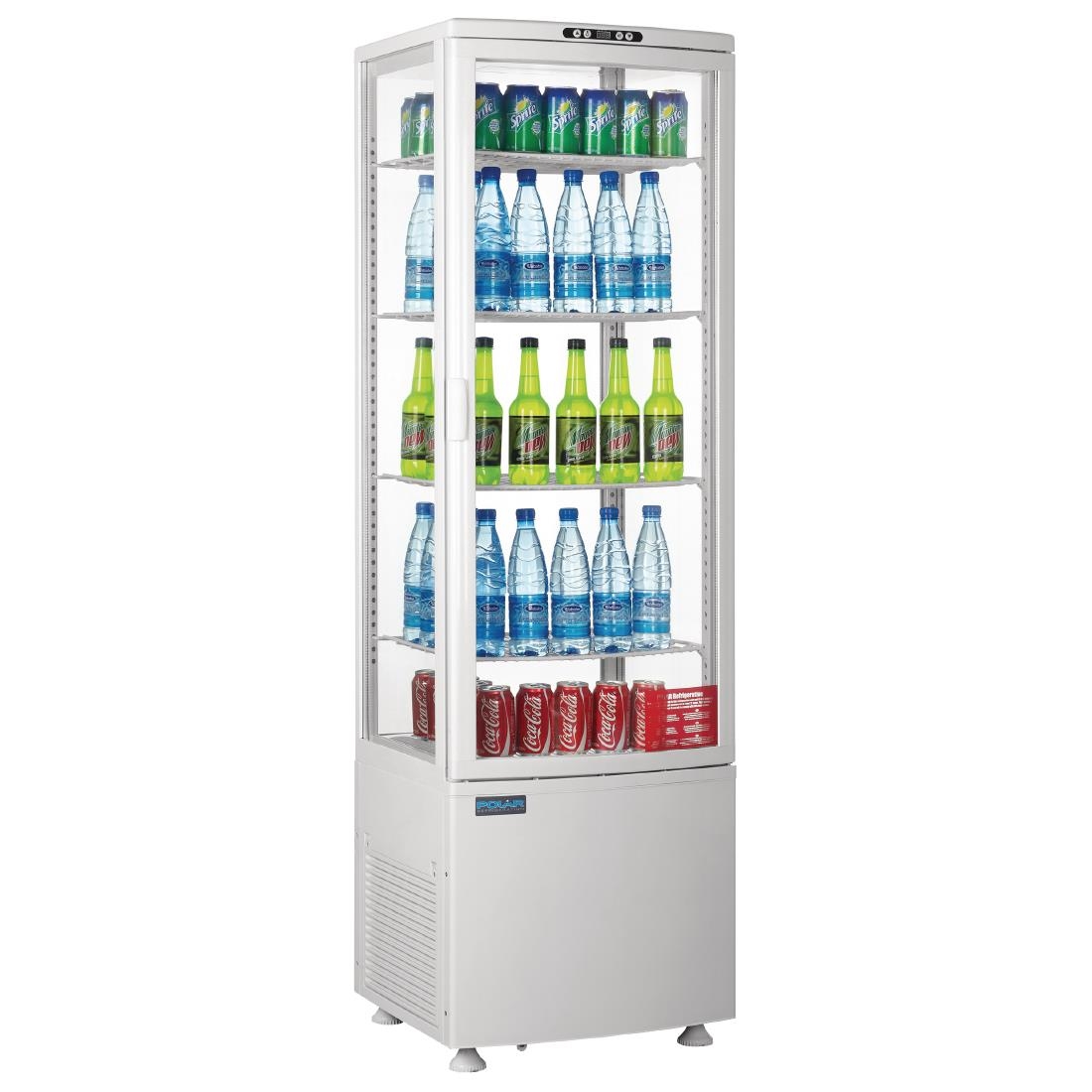 Vitrine réfrigérée porte incurvée économe en énergie Polar série C blanche 235L CX575
