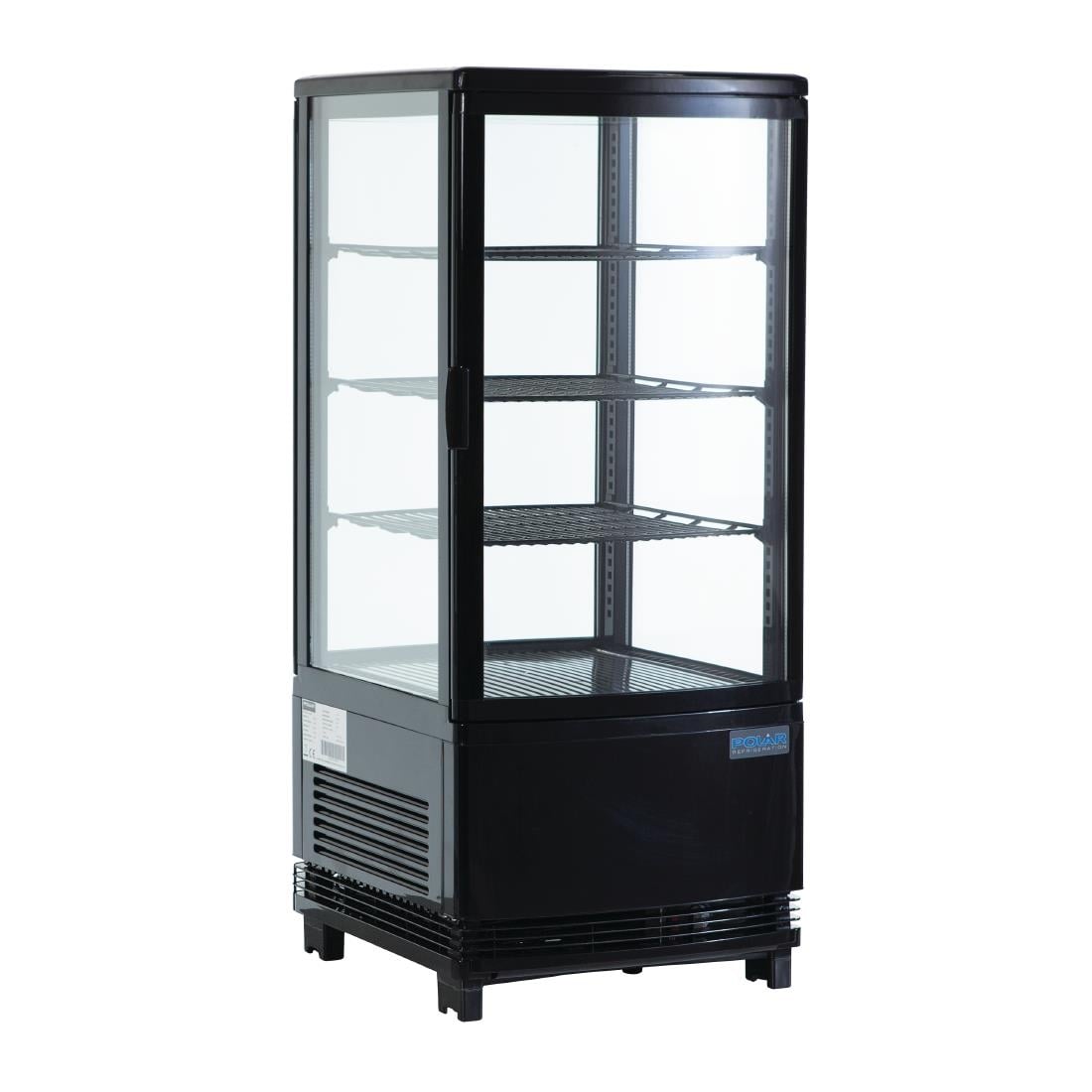 Vitrine réfrigérée économe en énergie Polar série C noire 68L CX577