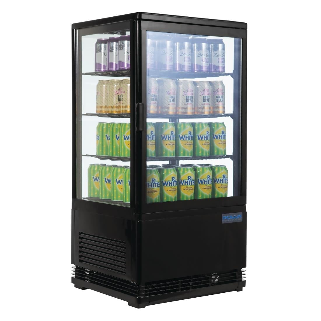 Vitrine réfrigérée économe en énergie Polar série C noire 68L CX577