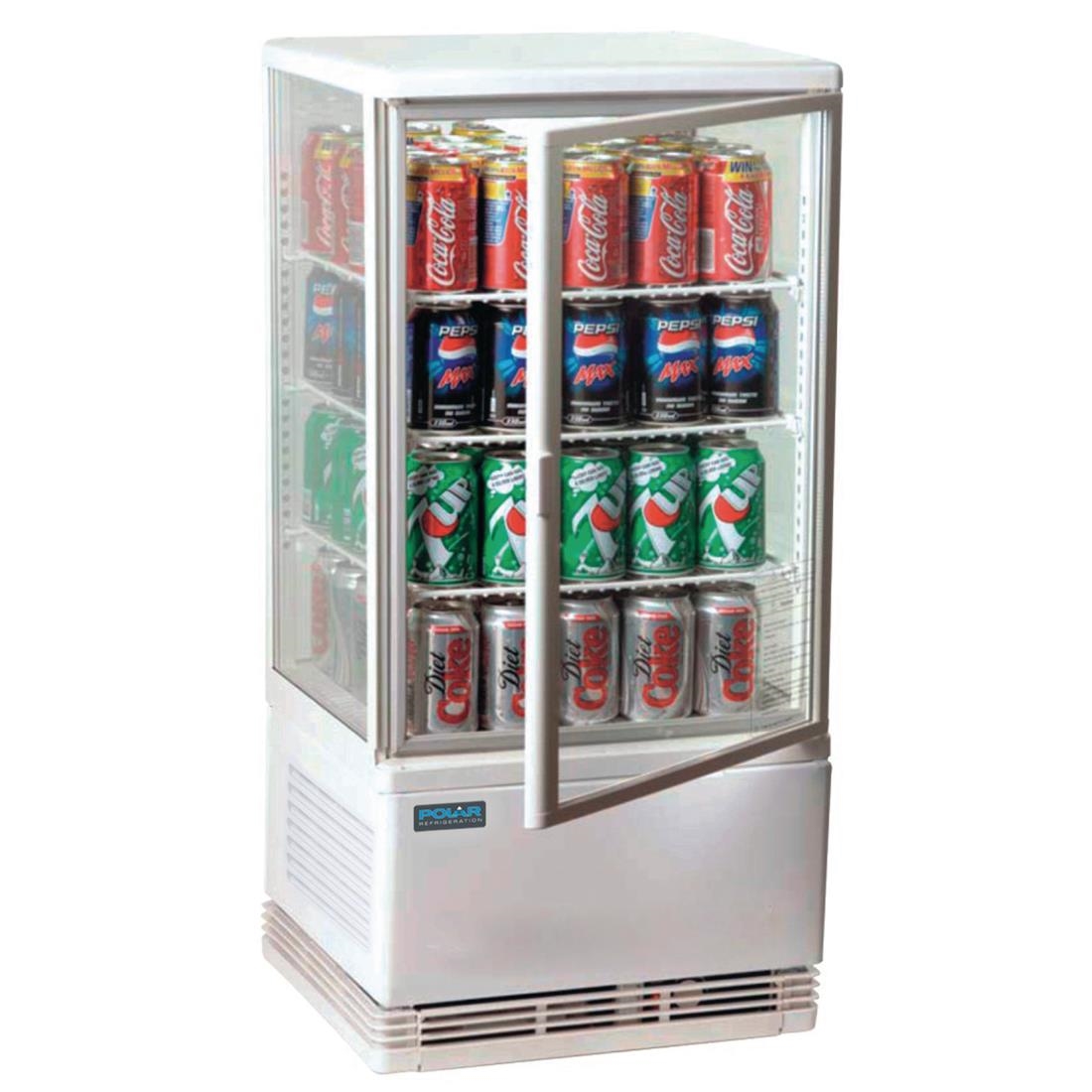 Vitrine réfrigérée économe en énergie Polar série C blanche 68L CX578