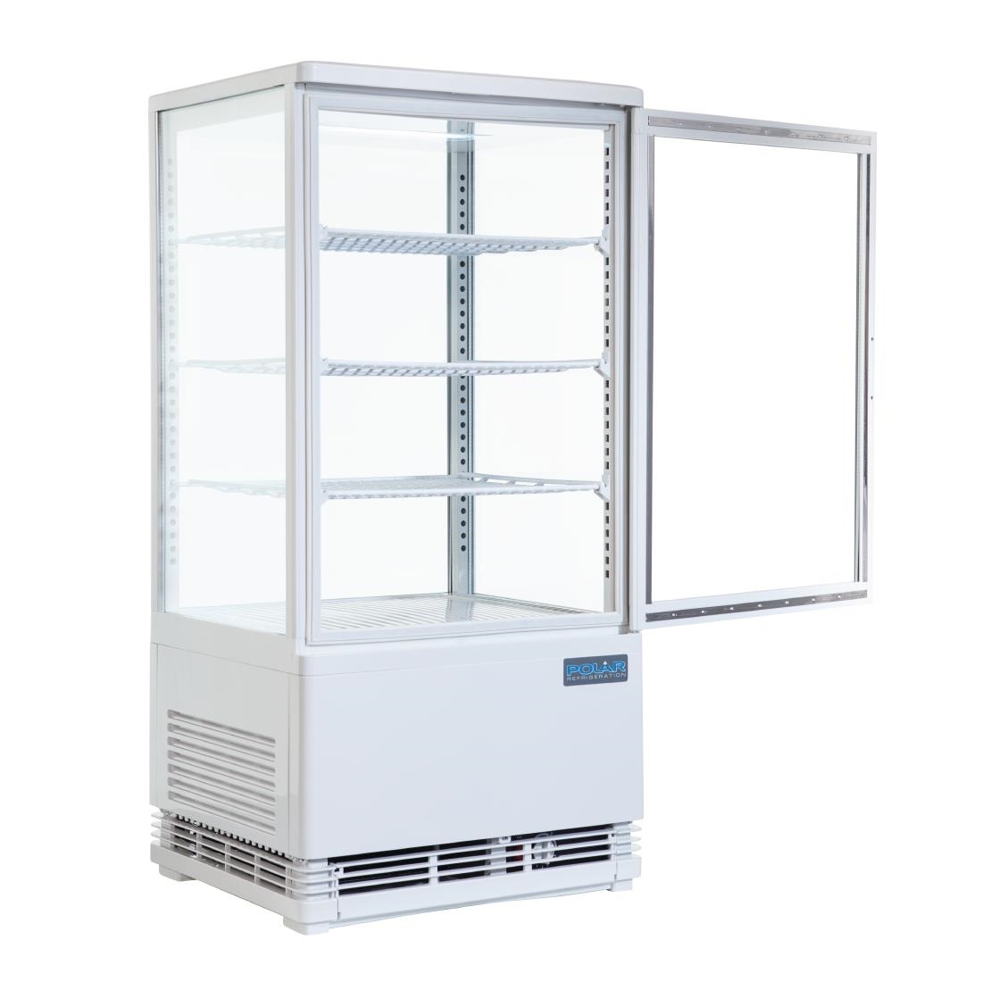 Vitrine réfrigérée économe en énergie Polar série C blanche 68L CX578