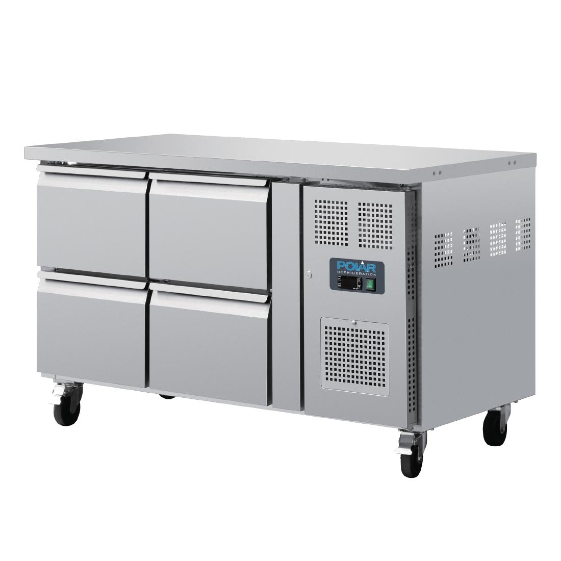 Table réfrigérée GN 1/1 ventilée 4 tiroirs Polar Série U DA547