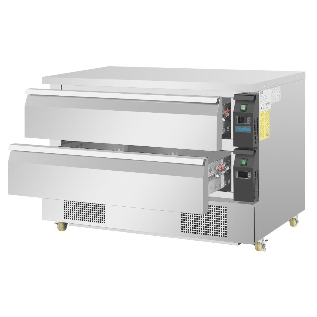 Soubassement double réfrigération 2 tiroirs Polar Série U 6x GN 1/1 DA997