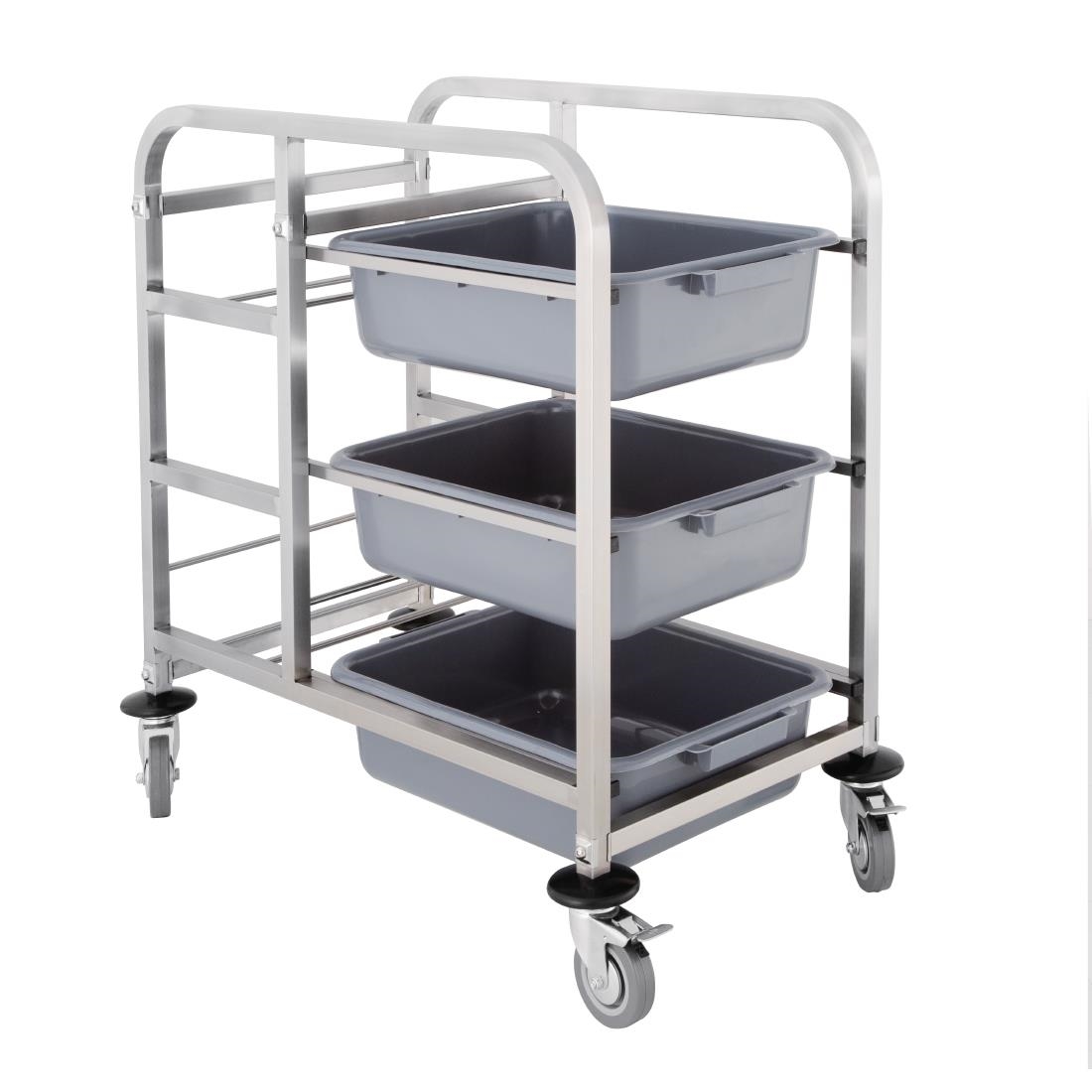 Chariot de cantine en acier inoxydable Vogue DK738