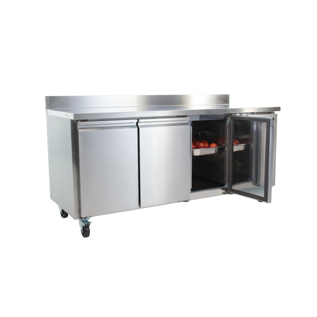 Table réfrigérée 3 portes avec dosseret 417L Polar Série U DL915