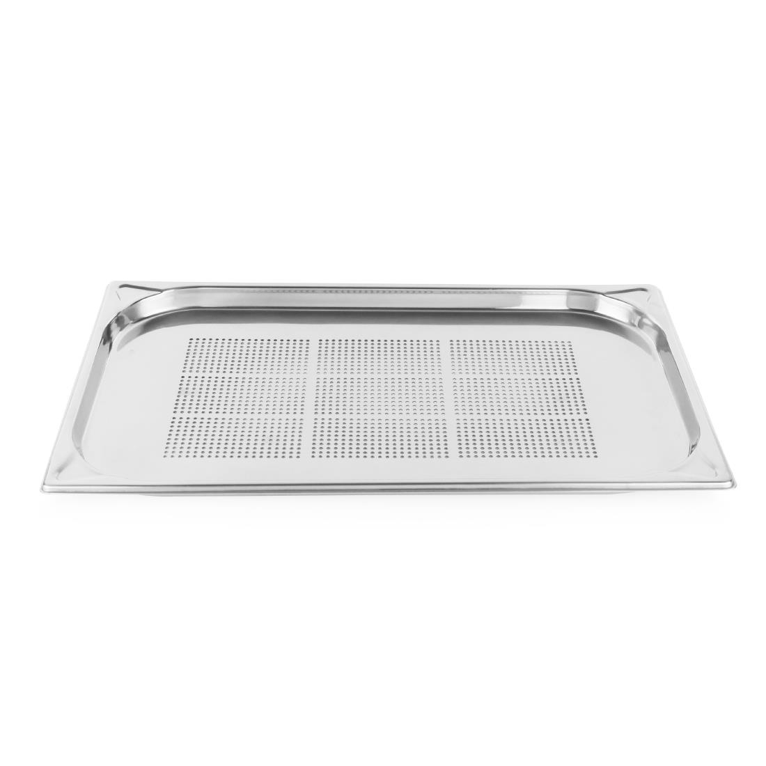 Bac inox perforé robuste Vogue GN 1/1 20mm DM971