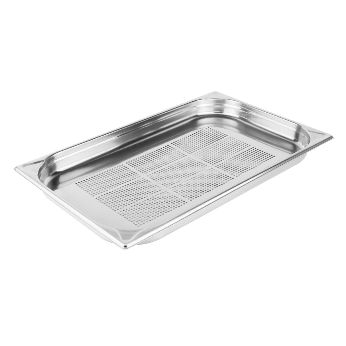 Bac inox perforé robuste Vogue GN 1/1 40mm DM972
