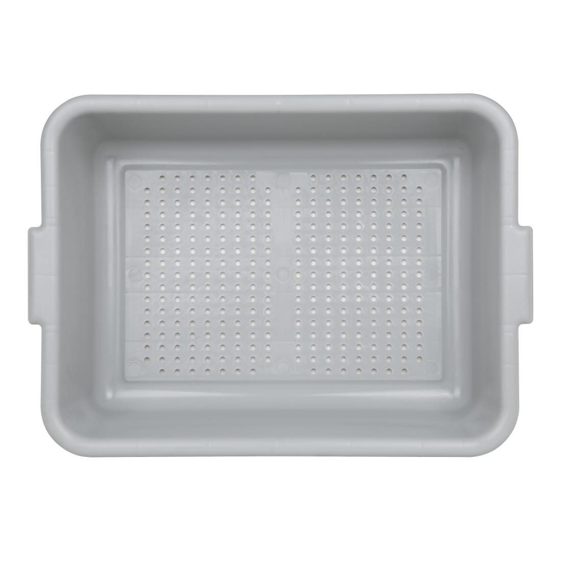 Bac alimentaire perforé en plastique EDLP Vogue gris DN583