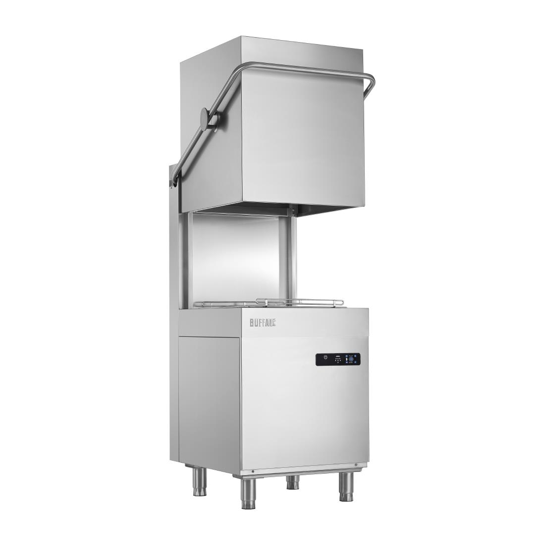 Lave-vaisselle numérique à capot Buffalo avec pompe de vidange 9,7 kW triphasé DN975