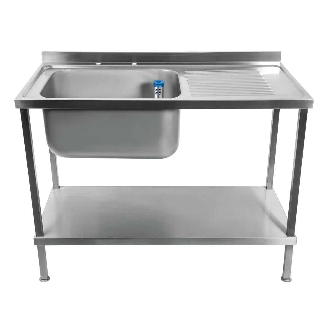 Plonge inox soudée cuve à droite égouttoir à gauche Holmes 1000mm DR380
